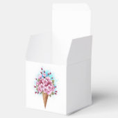 Roze Sakura Ice Cream Waffle Cone Bedankdoosjes (Geopend)