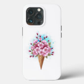 Roze Sakura Ice Cream Waffle Cone Case-Mate iPhone Case (Achterkant)
