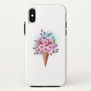 Roze Sakura Ice Cream Waffle Cone Case-Mate iPhone Case