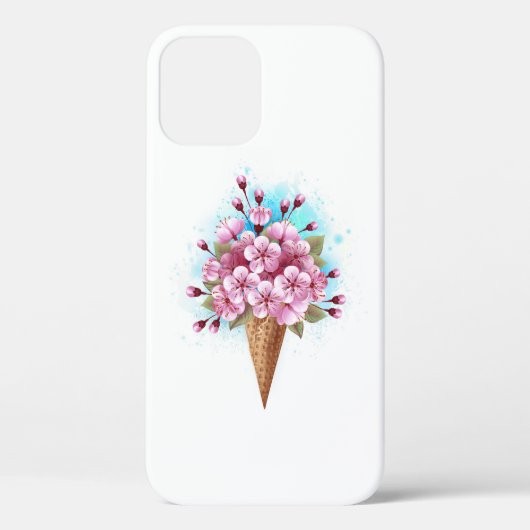 Roze Sakura Ice Cream Waffle Cone Case-Mate iPhone Case (Achterkant)