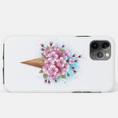 Roze Sakura Ice Cream Waffle Cone Case-Mate iPhone Case (Achterkant (horizontaal))