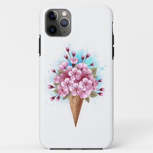Roze Sakura Ice Cream Waffle Cone Case-Mate iPhone Case (Achterkant)