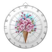 Roze Sakura Ice Cream Waffle Cone Dartbord (Voorkant)