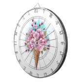 Roze Sakura Ice Cream Waffle Cone Dartbord (Voorkant Rechts)