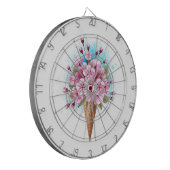 Roze Sakura Ice Cream Waffle Cone Dartbord (Voorkant Links)