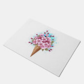 Roze Sakura Ice Cream Waffle Cone Deurmat (Schuin)