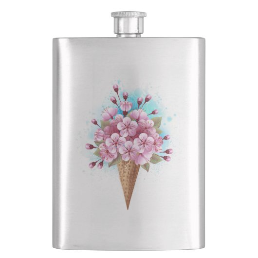 Roze Sakura Ice Cream Waffle Cone Flacon (Voorkant)