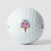Roze Sakura Ice Cream Waffle Cone Golfballen (Voorkant)