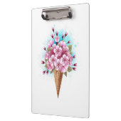 Roze Sakura Ice Cream Waffle Cone Klembord (Links)