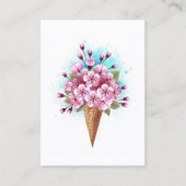 Roze Sakura Ice Cream Waffle Cone Kortingskaartje (Voorkant)