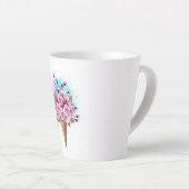 Roze Sakura Ice Cream Waffle Cone Latte Mok (Rechterhoek)