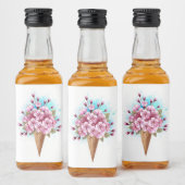 Roze Sakura Ice Cream Waffle Cone Likeurfles Etiket (Flessen)