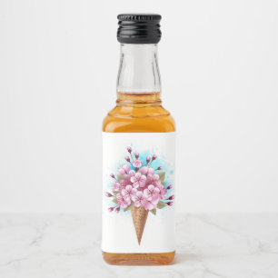 Roze Sakura Ice Cream Waffle Cone Likeurfles Etiket