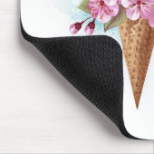 Roze Sakura Ice Cream Waffle Cone Muismat (Hoek)