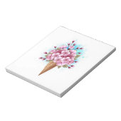Roze Sakura Ice Cream Waffle Cone Notitieblok (Linkerzijde)