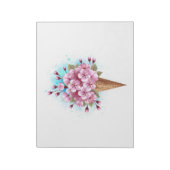 Roze Sakura Ice Cream Waffle Cone Notitieblok (Linkerzijde)