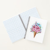 Roze Sakura Ice Cream Waffle Cone Notitieboek (Binnen)