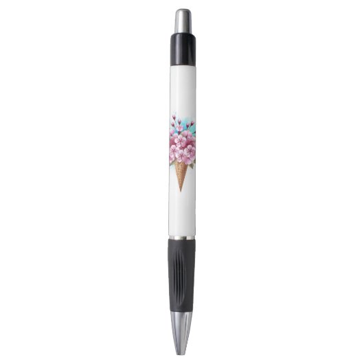 Roze Sakura Ice Cream Waffle Cone Pen (Voorkant Verticaal)