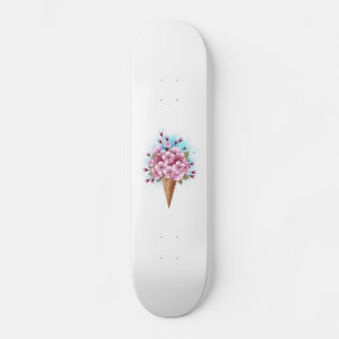 Roze Sakura Ice Cream Waffle Cone Persoonlijk Skateboard