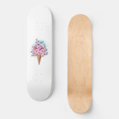 Roze Sakura Ice Cream Waffle Cone Persoonlijk Skateboard (Voorkant)