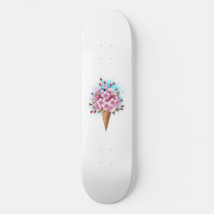 Roze Sakura Ice Cream Waffle Cone Persoonlijk Skateboard