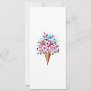 Roze Sakura Ice Cream Waffle Cone Save The Date