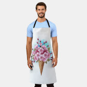 Roze Sakura Ice Cream Waffle Cone Schort (Gedragen)