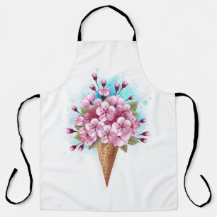 Roze Sakura Ice Cream Waffle Cone Schort