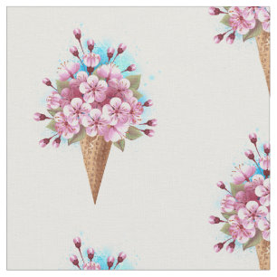 Roze Sakura Ice Cream Waffle Cone Stof