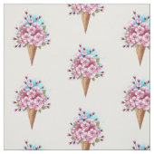 Roze Sakura Ice Cream Waffle Cone Stof (Swatch)