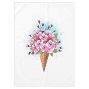Roze Sakura Ice Cream Waffle Cone Tafelkleed