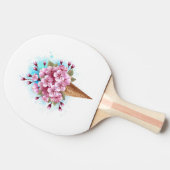 Roze Sakura Ice Cream Waffle Cone Tafeltennisbatje (Zijkant)