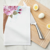 Roze Sakura Ice Cream Waffle Cone Theedoek (Quarter Fold)