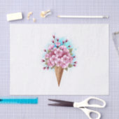 Roze Sakura Ice Cream Waffle Cone Tissuepapier (Craft)