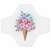 Roze Sakura Ice Cream Waffle Cone Voetbal (Enkel)