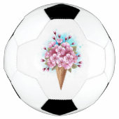 Roze Sakura Ice Cream Waffle Cone Voetbal (Voorkant)