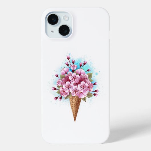 Roze Sakura Ijs Wafel Kegel Case-Mate iPhone Case (Achterkant)