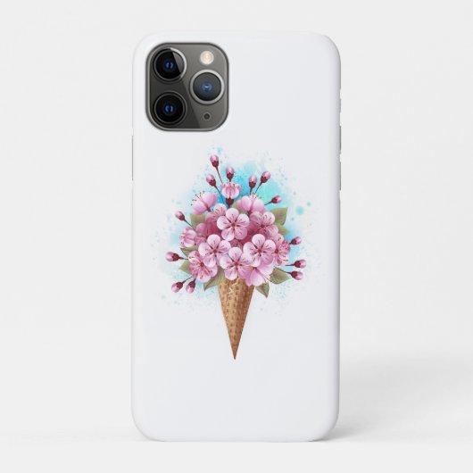 Roze Sakura Ijs Wafel Kegel Case-Mate iPhone Case (Achterkant)