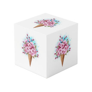 Roze Sakura Ijs Wafel Kegel Kubus