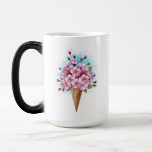 Roze Sakura Ijs Wafel Kegel Magische Mok
