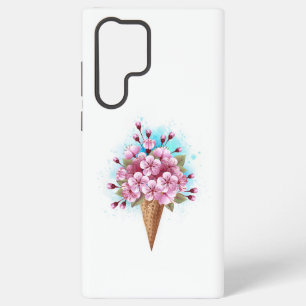 Roze Sakura Ijs Wafel Kegel Samsung Galaxy Hoesje