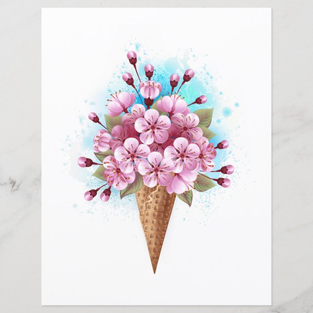 Roze Sakura Ijs Wafelhoorn (Voorkant)