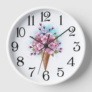 Roze Sakura Ijs Wafelhoorn