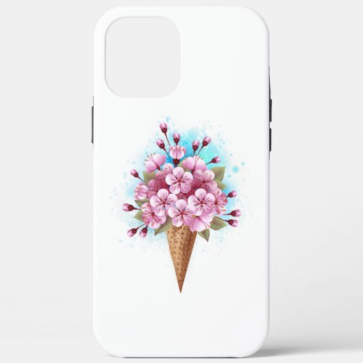 Roze Sakura Ijs Wafelhoorn Case-Mate iPhone Case (Achterkant)