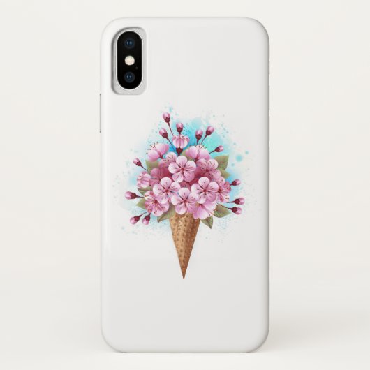 Roze Sakura Ijs Wafelhoorn Case-Mate iPhone Case (Achterkant)
