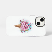 Roze Sakura Ijs Wafelhoorn iPhone Hoesje (Achterkant horizontaal)