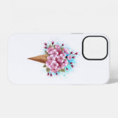 Roze Sakura Ijs Wafelhoorn iPhone Hoesje (Achterkant horizontaal)
