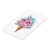 Roze Sakura Ijs Wafelhoorn Magneet (Linkerzijde)
