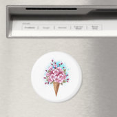 Roze Sakura Ijs Wafelhoorn Magneet (Insitu (Vaatwasser))
