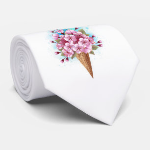 Roze Sakura Ijs Wafelhoorn Stropdas